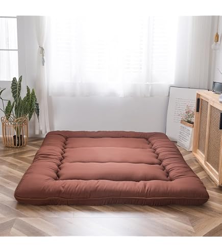 Materasso Futon Giapponese Pieghevole Con Base Antiscivolo, 90x190cm, Imbottito E Super Morbido, Per Ospiti, Campeggio, Lettino Da Pavimento