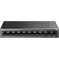 TP-Link LS110P 10-Port 10/100Mbps Desktop Switch with 8-Port PoE+, 96 W Total PoE Budget, PoE Auto Recovery, Plug & Play, Isolation Mode ,Ideal for Noise-Sensitive Homes or Businesses