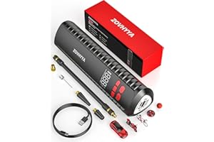 ZOVHYYA Compresseur Air Portable 150PSI Mini Compresseur sans Fils 4500mAh Compresseur Voiture Gonfleur Electrique USB C Rechargeable avec 4 Unités et Écran LCD pour Voiture Vélo Moto Pneus Balles