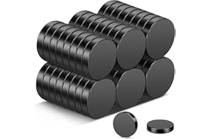 Wukong 50 czarnych magnesów neodymowych, 10 x 2 mm, bardzo mocne, mini magnesy na lodówkę, tablicę, rzemiosło, mapy, warsztat i biuro