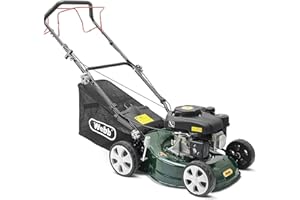 Webb WER410SP 16”/41cm Self Propelled Rotary Petrol Lawnmower, 132cc 4-Stroke Engine, 7 Cutting Heights, 45L Collection Bag – 3 Year Guarantee