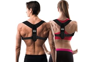 FEVAN Correcteur de Posture Réglable - Correcteur de Posture Homme et Femme - Correcteur de Dos Respirant - Soulagement de la Douleur au Dos et au Cervical