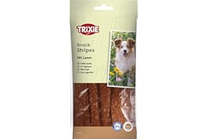TRIXIE Snack Stripes - Friandises pour Chiens à l'agneau - sans Sucre ajouté - 10 friandises - Poids Net 100 g - 31772