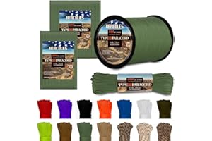 HERCULES 550 Paracord 4mm Type III 7 Strands Parachute Cord 15m / 30m / 75m / 300m Utility Rope for Crafting, DIY, Camping, Survival, Outdoor