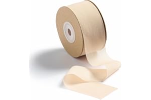 MORSUNBELA Cinta de gasa ancha para regalo, cinta decorativa para boda, cinta decorativa, 3,8 cm x 23 m, cinta de seda