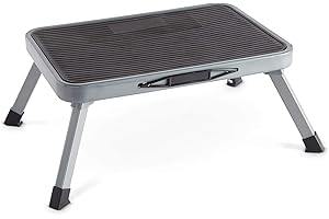 VonHaus Folding Step - Easy to Store, Foldable Caravan Steps – Anti Slip One Step Stool, Ideal for Home, Kitchen and Garage - Caravan Steps Folding, Small and Lightweight