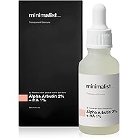 Minimalist Alpha Arbutin Serum 2% for Pigmentation, Dark Spots & Sun Tanning | Face Serum with Hyaluronic Acid to Remove Blemishes, Acne Marks (PIH) & Uneven Skin Tone | 30ml