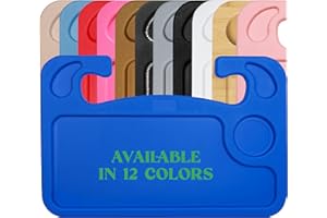 lebogner Steering Wheel Tray, Car Food Trays for Eating, Laptop, Tablet, iPad Or Notebook, Hook On Auto Steering Wheel Desk Table, Fits Most Vehicles Steering Wheels, Travel Car Accessories, Dark Blue