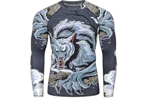 LAFROI Men's Long Sleeve UPF 50+ Baselayer Performance Compression Shirt Rash Guard-CLY08