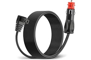 Rierousy Cable de Extensión 4M para Nevera Coche 12V-24V, Enchunde Mechero para Frigoríficos Dometic, Alpicool, Waeco CF, ARB, Setpower, ICECO