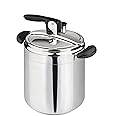 Barazzoni Pentola a Pressione Amelia+, ø22cm, capacità 9Lt, Made in Italy, 9 Litri, Inox 18/10, Acciaio e Nero