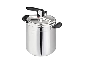 Barazzoni Marmite à pression Amelia+, ø22 cm, capacité 9 l, fabriqué en Italie, 9 litres, inox 18/10, acier et noir