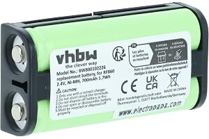 vhbw Batteribyte för Sony BP-HP550-11 för trådlösa hörlurar med hörlurar (700 mAh, 2,4 V, NiMH)