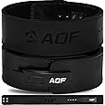 AQF Leather Weight Lifting Belt - IPL and USPA Approved Powerlifting Belt Back Support - 4” Wide x 10mm Thick Lever Buckle Cowhide Leather Deadlifting Training Bodybuilding Belt