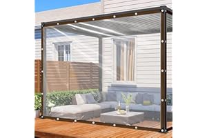 ADRUEKMV Transparente Plane - mit öSen Abdeckplane Wasserdicht 2X3m Durchsichtige Tarp GewäChshaus MöBel Staubdicht wasserdichte Gartenplane Gewebeplane Wetterfeste FüR Schutz Vor Witterung