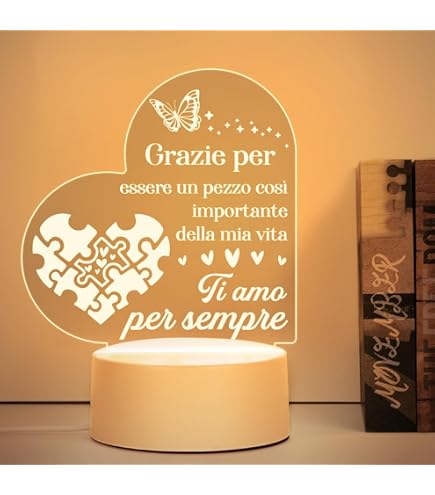 Regalo Coppia Acrilico Con Scritta Romantica - Idea Per San Valentino, Anniversario O Natale - Per Lei E Lui - Foto 8