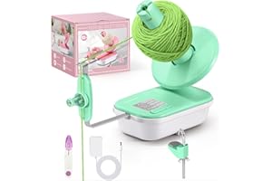 DOUBLECARE Electric Yarn Winder, 2025 Upgrade High-Speed Automatic Yarn Ball Winder with 3 Adjustable Gears, 4-10oz Large Capacity Yarn Spinner for Knitting & Crocheting, Green Gift for Craft Lovers