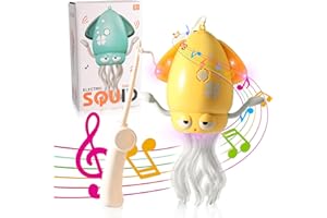 Silkwish Interaktywna tańcząca ośmiornica – interaktywna zabawka do raczkowania dla niemowląt, elektryczna ośmiornica – automatyczne omijanie przeszkód, elektroniczna ośmiornica muzyczna dla dzieci
