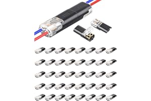 40 Stück Auto Kabelverbinder Wasserdicht 2 Polig,2V Stecker 2 pin,Schneller Kabelstecker Verbindungen 12V für 18-22 AWG Kabel Crimp,Kabel Steckverbinder,Auto Stecker Steckverbindung Steckbarer Kabelan