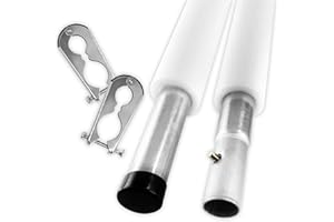 BodyRip PREMIUM BOUNCE Trampoline Accessories Replacements | Straight Pole 8FT, 10FT and 12FT | Enclosure Clamps (Stainless Steel Bracket for Security Net) │ Fitness, Gymnastics, Exercise, Outdoor Fun