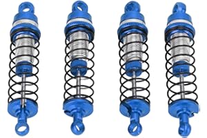 ASTIBYM Amortisseurs Avant Arrière, Amortisseur Avant Arrière en Alliage D'aluminium pour Voiture Traxxas Latrax Teton 1/18 RC(Bleu)
