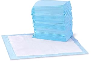 Amazon Basics Almohadillas de adiestramiento de Perros y Cachorros, diseño de 5 Capas a Prueba de Fugas con Superficie de Secado rápido, Regular, 56 x 56 cm, 150 Unidades, Azul