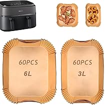 Focenat Accessoires luchtfriteuse voor Philips Dual Basket Air Fryer serie 3000 (6 l/3 l), NA350/00, NA550, 15 stuks herbruikbare bakvormen, wafelplaat, luchtfriteuse vormpjes