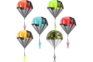 LTHERMELK Outdoor Spielzeug für Kinder - 6 Stück Fallschirmspringer Spielzeug Set für spannende Kindergeburtstag Spiele - Perfekte Mitbringsel für kleine Entdecker