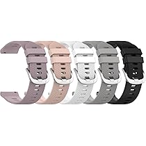 Ruentech Silikonarmband Kompatibel Mit Garmin Vivoactive 4S, Venu 3S, Forerunner 265S - Wasserdicht, 6 Farben