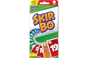 Mattel Games, SKIP-BO Card Games for ages +7, card sequencying family game from UNO creators, 52370