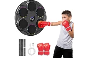 viriech Music Boxing Machine Adult, 2025 Nueva máquina de Boxeo de Pared Inteligente, 9 Modos, Objetivo de Boxeo Musical con Guantes de Boxeo, Musicboxing Bluetooth para niños Entrenamiento en casa