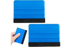 ADMYGO 2PCS Premium Blue Squeegee Smoothing Tool - Multi-Use Application Kit for Car Vinyl Wrap, Wallpaper & Window Tint Film, Anti-Scratch Trimming Tool