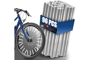 Votoko Lot de 96 réflecteurs de rayons de vélo, visibilité à 360°, montage facile, réflecteurs de rayons de vélo pour toutes les roues à rayons disponibles