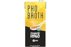 OCEAN'S HALO Ocean’s Halo Pho Broth - USDA Organic, Excellent Source of Vitamin D & Iodine, Non-GMO, Vegan, Gluten-Free, Sustainably Ocean Farmed Kelp, 946ml