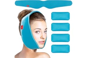 ‎COMFYTEMP Comfytemp Weisheitszahn Kühlkompresse Kühlpads Gesicht, Freihändig Weich Gel Kühlpacks TMJ-Schmerzlinderung und Schmerzen nach GesichtsOP Zahnschmerzen Kieferentspannung 85x12,5 cm Kühlbandage
