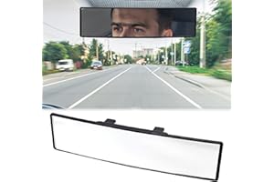 Griwuut Rear View Mirror,Universal Car Interior Mirror 300mm Wide Angle Rearview Clip,Rear View Mirror for Driving Test
