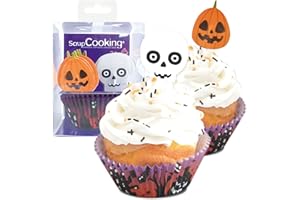 Scrapcooking 5036 - Set de 24 moldes y Toppers para cupcakes, temática de Halloween