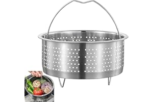 RUIKCOLL Edelstahl Dampfgarer, Kleiner Dampfgarer, Innendurchmesser, für Töpfe, Kochtöpfe, Schnellkochtopf Dünsten von Früchte Gemüse Eier, 20 cm