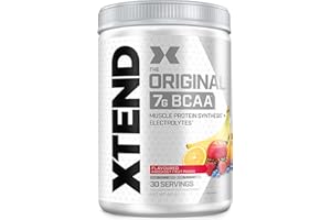 ‎SCIVATION XTEND Original - BCAA-Pulver - Fruchtpunsch | Ergänzungsmittel mit verzweigtkettigen Aminosäuren | 7 g BCAA + Elektrolyte für Regeneration & Hydration | 30 Portionen