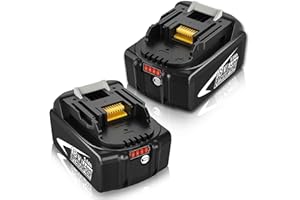 Goodexo 2X 18V 5,0Ah BL1850B Remplacement Batterie pour Makita BL1860, BL1860B, BL1850, BL1840, BL1845, 194205-3, 194309-1, 194204-5,196399-0,196673-6, LXT-400