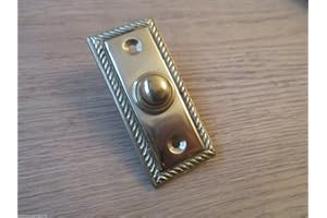 Ironmongery World - Timbre para puerta (latón pulido), diseño victoriano