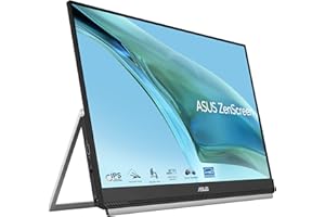 ‎ASUS ASUS ZenScreen MB249C - 24 Zoll tragbarer USB Monitor - Full HD 1920x1080, USB Typ-C 60 Watt, HDMI, Autorotation, Kickstand, FreeSync - IPS Panel, 16:9, entspiegelt, Speaker, Schwarz