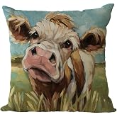 Federa Per Cuscino 45x45 Cm In Lino Naturale Con Dinosauro – Nunubee, Copri Cuscino Con Cerniera, Perfetta Per Divano E Letto