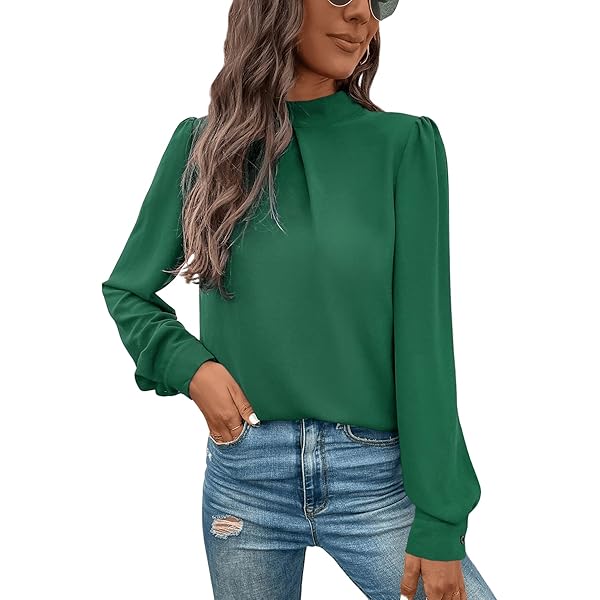Chemisier Femme Décontracté Col V élégant - Manches Longues - 95% Polyester, 5% élasthanne - GRACE KARIN