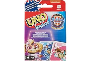 MATTEL GAMES UNO® Junior La Pat’ Patrouille : La Super Patrouille Jeu de cartes pour les soirées en famille avec 3 niveaux de difficulté, entre 2 et 4 joueurs, HPY62