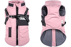 Lairle Dog Coat Winter Dog Jacket Puppy Coats Small Dog Harness Dog Coats with Reflective Harness for Small Medium Dogs