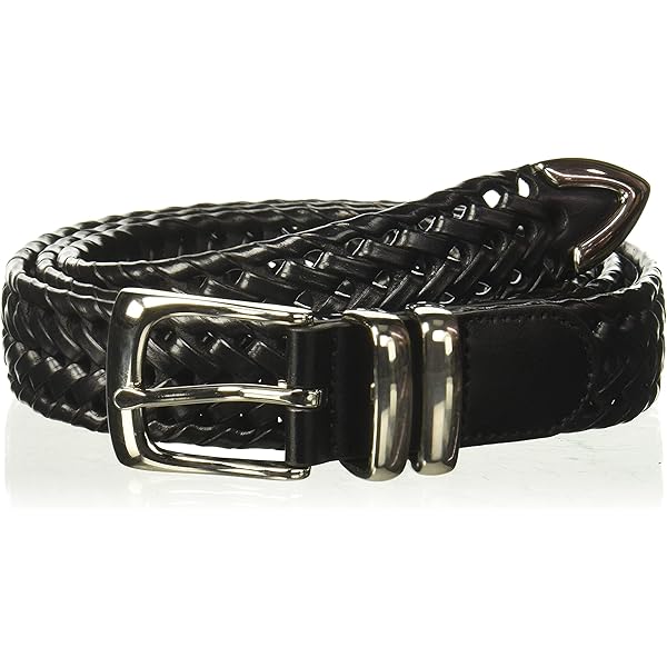 Falari Men's Braided Genuine Leather Belt - Stainless Steel Buckle, 35mm Width, Brown 3 thumbnail image