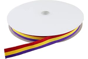 ONLY FAITH Cinta Bandera Republica de España Tela para Pulseras y Manualidades Tela Ribbon (50 metros / 1.5 cm, República española)
