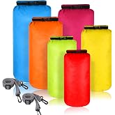 Set of 6 Waterproof Dry Bags Combination Airtight Lightweight Waterproof Bags 20L 15L 10L 8L 5L 3L Long Adjustable Shoulder S