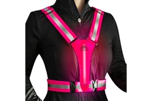 ‎TOPWARD Topward Warnweste Sicherheitsweste für Fahrrad Auto Laufweste Joggen, High-Vis reflektierende Warnweste für optimale Sichtbarkeit, Damen Herren Kinder warnwesten, LEDs Tag und Nacht Motorrad Radfahren